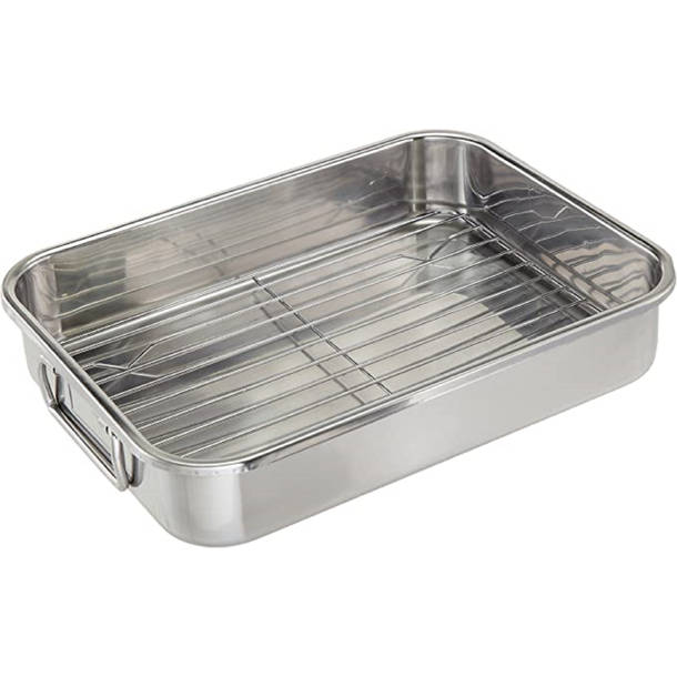 Cook Pro All In One Stainless Steel 4Piece Lasagna Pan and Roasting